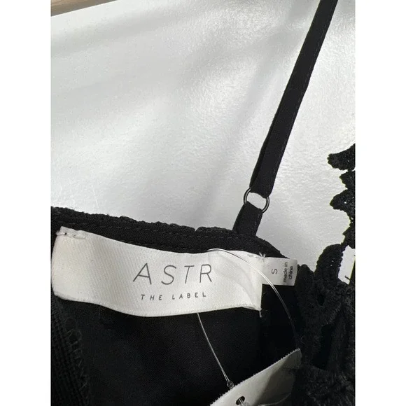 ASTR The Label Lace A Line Women's Sleeveless Midi Dress Black Size: Small NWT - Picture 5 of 9